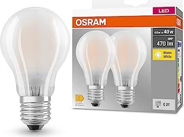 Osram Ledvance LED Base Classic A 40 Filament 4.2W/827 E27 Frosted, 20 Stück