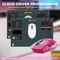Attack Shark G3Pro Tri-mode Wireless Gaming Mouse mit Ladestation, Berry Red, inkl. Grip Tape, USB/Bluetooth Vorschaubild