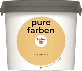 Alpina Farben Pure Farben Wandfarbe hafergelb innen gelb, 2.5l