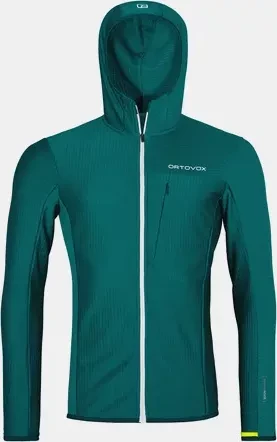 Ortovox Fleece Light Grid Hooded Funktionsjacke pacific green (Herren)