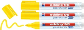 edding 95 Glasmarker gelb, 3er-Pack