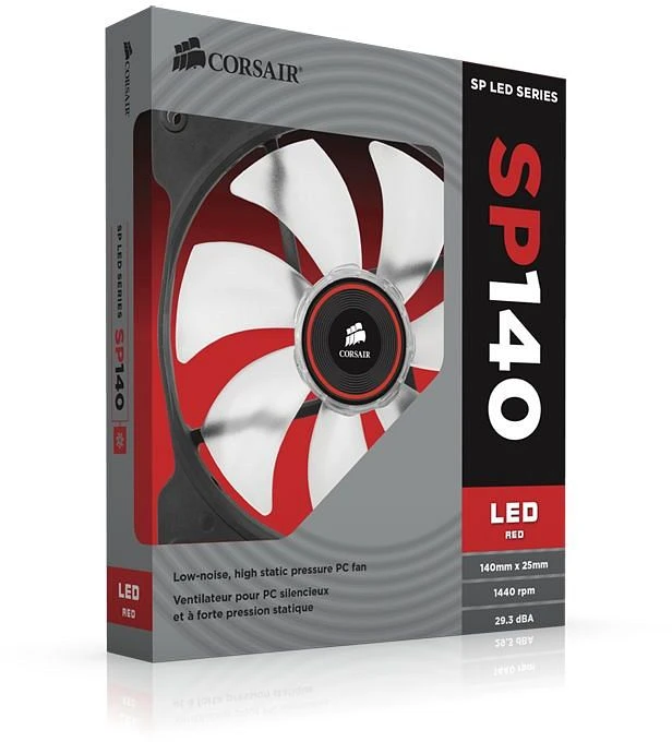 Corsair Air Series SP140 LED Red High Static Pressure, 140mm