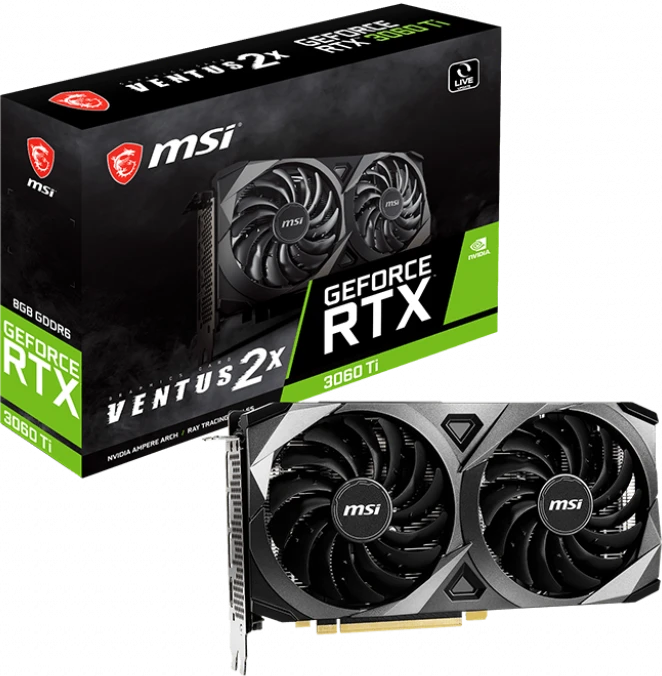 MSI GeForce RTX 3060 Ti Ventus 2X, 8GB GDDR6, HDMI, 3x DP