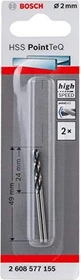 Bosch Professional HSS PointTeQ Spiralbohrer, 2x24x49mm, 2 Stück