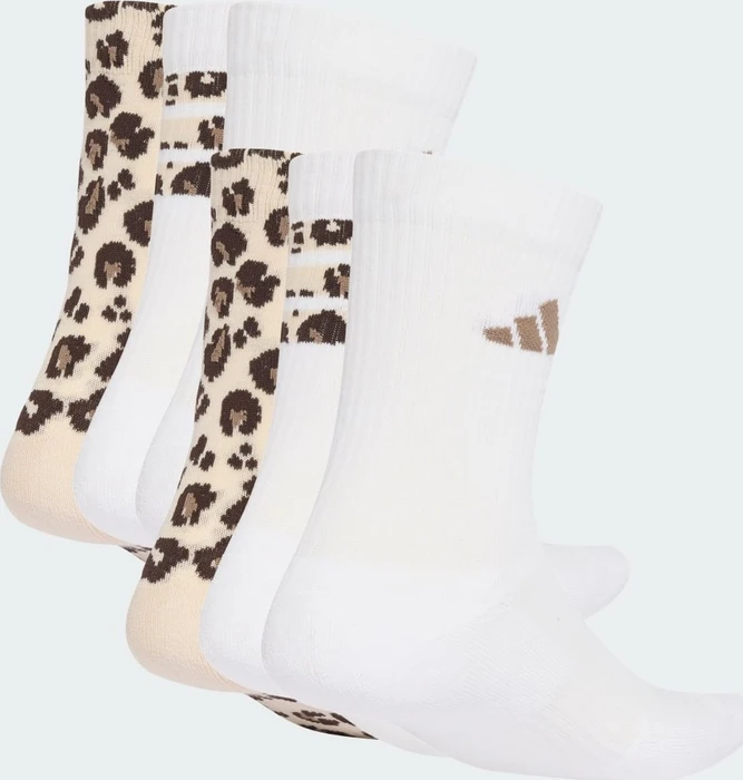 adidas Leo Graphic Socken crystal linen/khaki six/dark brown, 3 Paare