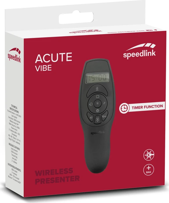 Speedlink Acute Vibe Presenter und Air Maus schwarz, USB-A