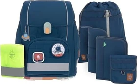 Lässig Boxy Unique navy Schultaschen-Set, 7-tlg.