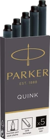 Parker Quink Großraum-Tintenpatrone schwarz,  5er-Pack