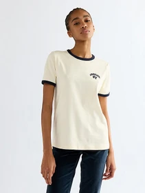 Wrangler Ringer T-Shirt kurzarm antique white (Damen)