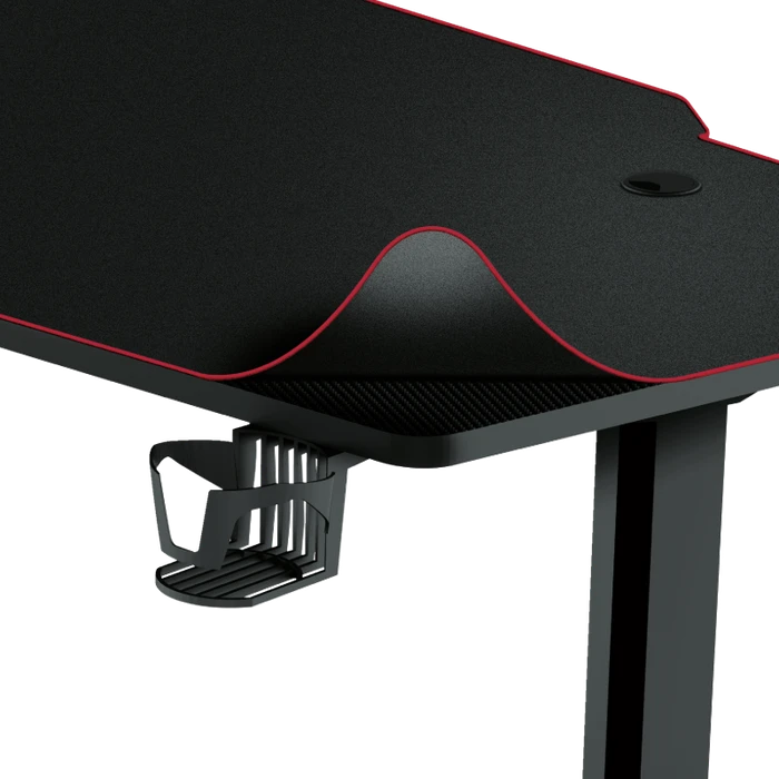 Trust Gaming GXT 1175 Imperius XL Gaming Desk Schreibtisch 140x66cm schwarz/schwarz