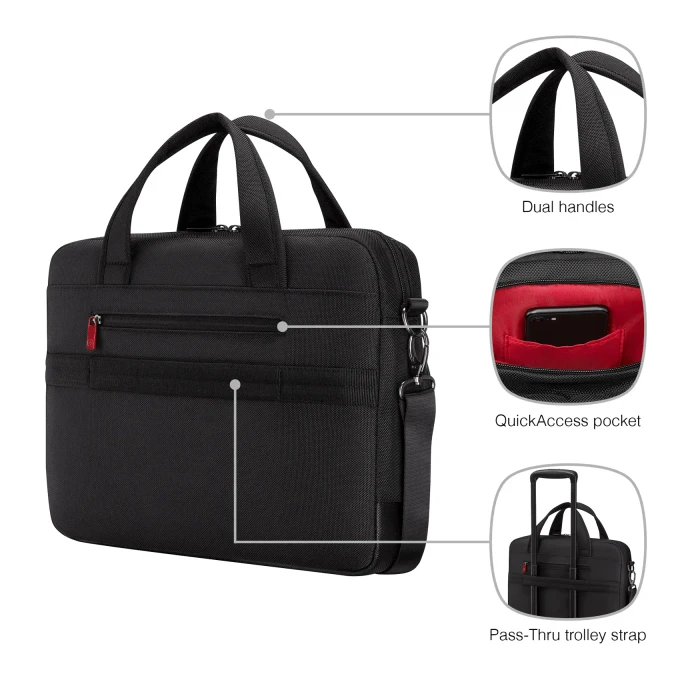 Wenger Altair Brief 14-16" Laptop-Aktentasche, schwarz