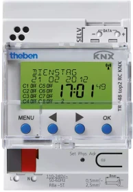 Theben TR 648 top2 RC Digitale Zeitschaltuhr mit Astro-/Jahresprogramm, 8-Kanal, Schaltaktor (6489212)