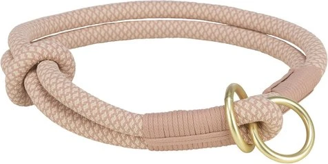 Trixie Soft Rope Zug-Stopp-Halsband, XS, Rosa/Hellrosa
