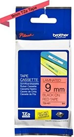 Brother TZe-421 Beschriftungsband, 9mm, schwarz/rot