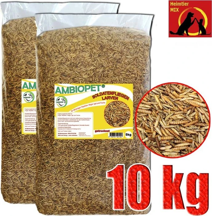 Ambiopet Soldatenfliegenlarven, 10kg
