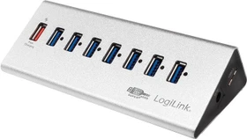 LogiLink Aluminium USB-Hub, 8x USB-A 3.0, USB 3.0 Micro-B [Buchse]