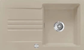 systemceram Kara 85 F Einbau Becken reversibel mit Ablauffernbedienung fango