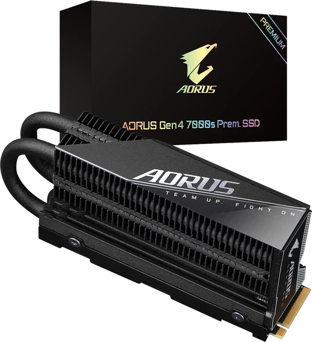 GIGABYTE AORUS Gen4 7000s Premium SSD 1TB, M.2 2280 / M-Key / PCIe 4.0 x4, Kühlkörper