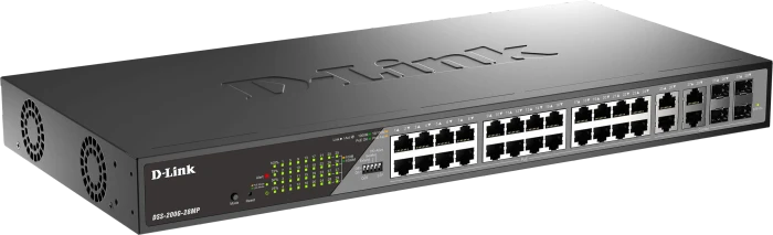 D-Link DSS-200 Surveillance Rackmount Gigabit Smart Switch, 24x RJ-45, 4x RJ-45/SFP, 370W PoE+