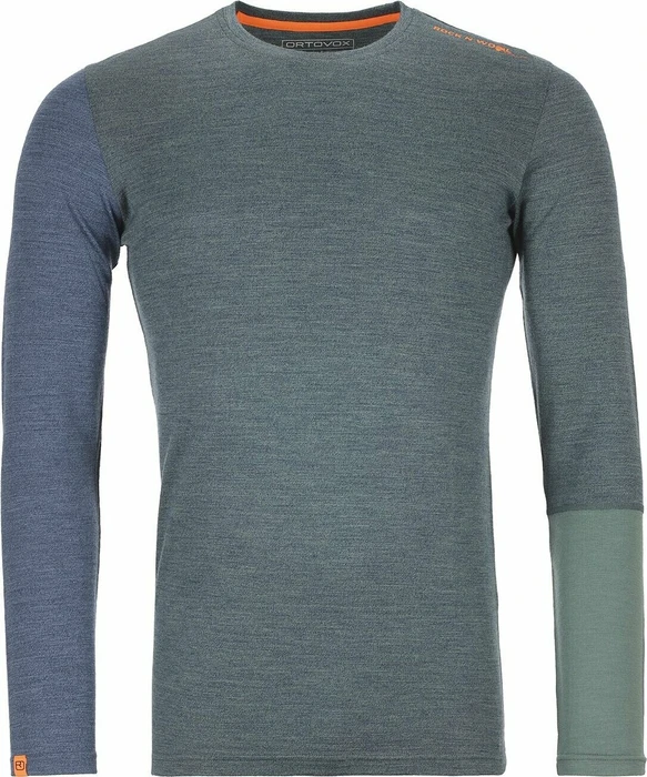 Ortovox 185 Rock'N'Wool Funktionsshirt langarm green forest blend (Herren)