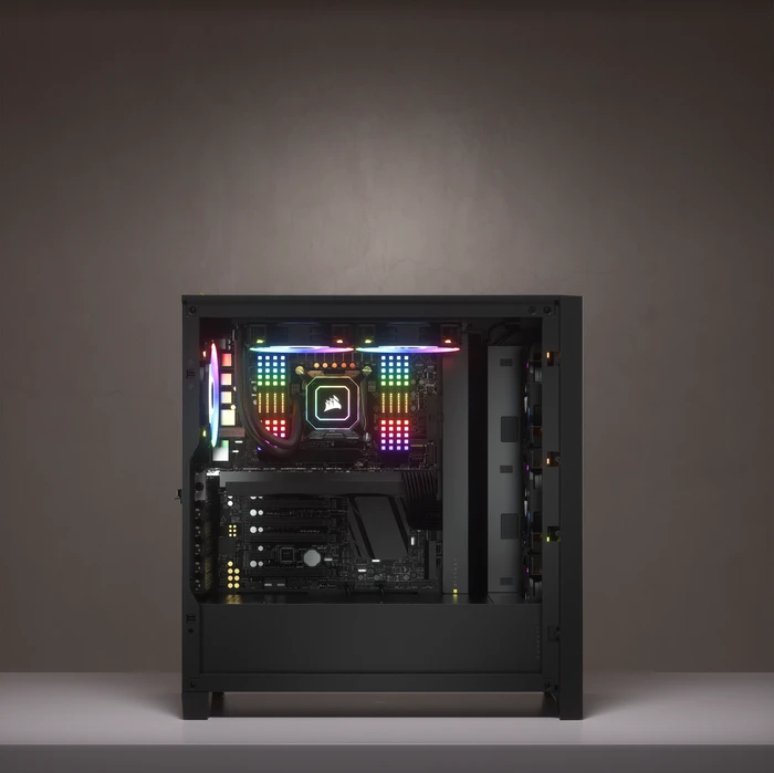 Corsair 4000D Airflow, schwarz, Glasfenster