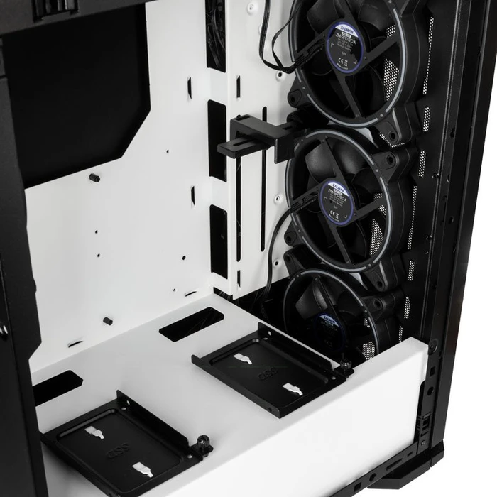 Zalman X3, schwarz, Glasfenster