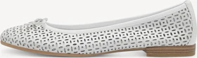 Tamaris Leder Ballerina white struct. (Damen)