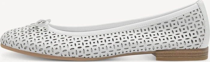 Tamaris Leder Ballerina white struct. (Damen)