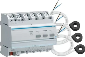 Hager KNX Energiemessung Messwertgeber, 3-Phasen, Strom-/Energiemesser (TE332)