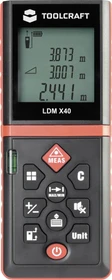 Toolcraft LDM XG40 Batterie-Laser-Entfernungsmesser solo inkl. Tasche