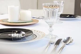 Kreul Glass & Porcelain Pen Classic Glamour medium 4 Farben/schwarz/silber/gold, 4er-Set, Kartonbox