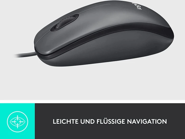 Logitech M100 Refresh 2022 Optical Mouse grau, USB