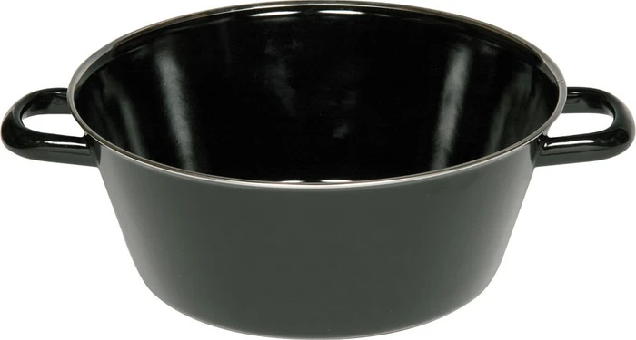 Riess Schwarzemaille Schmalzpfanne halbtief 30cm 12.5l