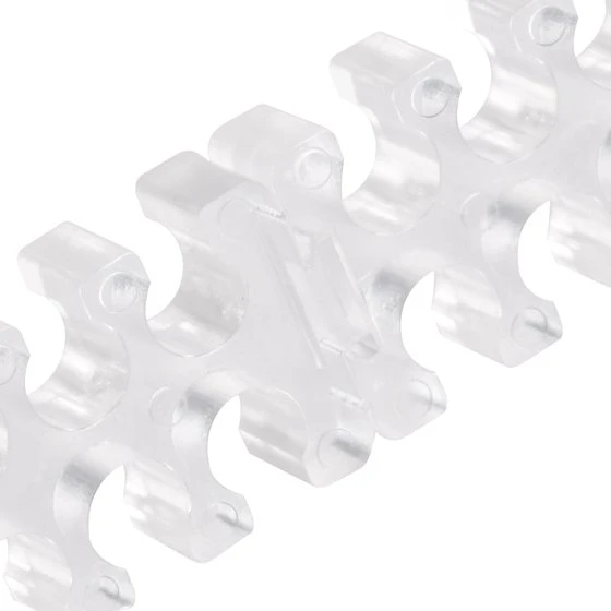 SilverStone PP09 Kabelkamm Set, transparent, 20er-Pack