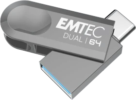 Emtec D280 64GB, USB-A + USB-C, USB 3.2 Gen 1×1