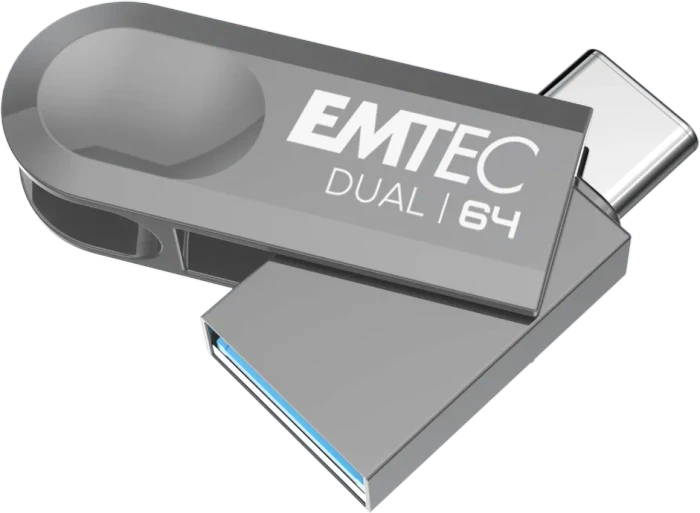 Emtec D280 64GB, USB-A + USB-C, USB 3.2 Gen 1×1