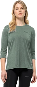Jack Wolfskin Crosstrail Funktionsshirt 3/4 hedge green (Damen)