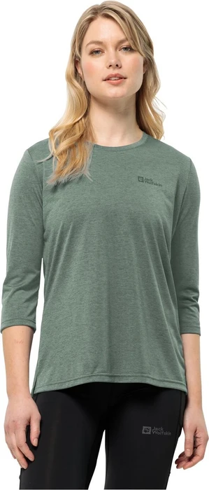 Jack Wolfskin Crosstrail Funktionsshirt 3/4 hedge green (Damen)