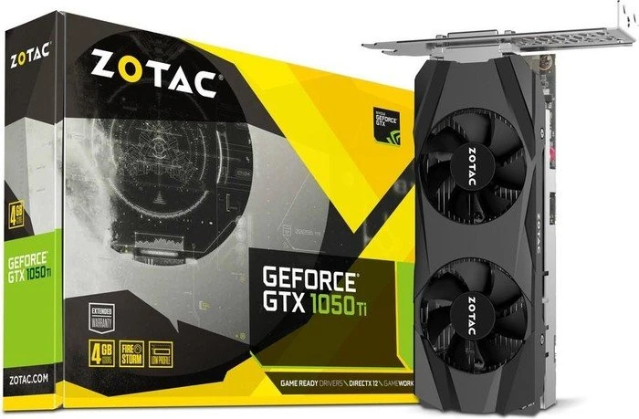 Zotac GeForce GTX 1050 Ti Low Profile, 4GB GDDR5, DVI, HDMI, DP