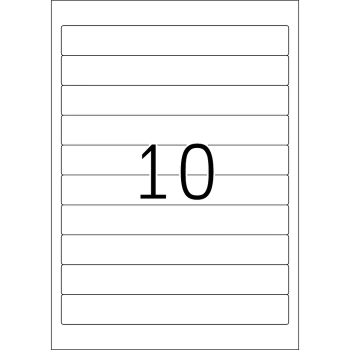Herma Ordneretiketten, 192x25.4mm, weiß, matt, 25 Blatt (250 Etiketten)