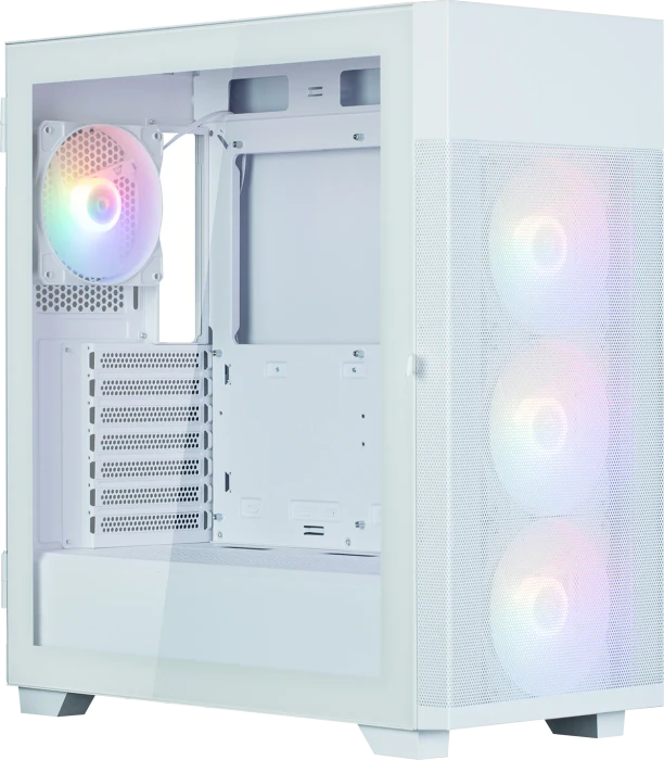 Zalman S5 Neo White, weiß, Glasfenster