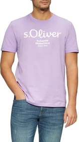 s.Oliver Logo-Print T-Shirt kurzarm lavendel (Herren)