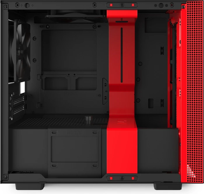 NZXT H210i, schwarz/rot, Glasfenster, Mini-ITX