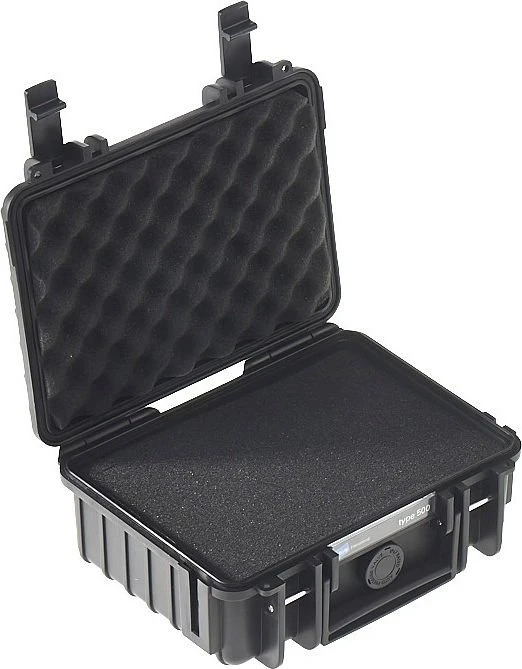 B&W International Outdoor Case Typ 500 PP.23 mit Würfelschaumstoff schwarz