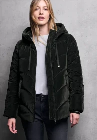 Street One Jacke mit Wellen-Steppung Jacke schwarz (Damen)