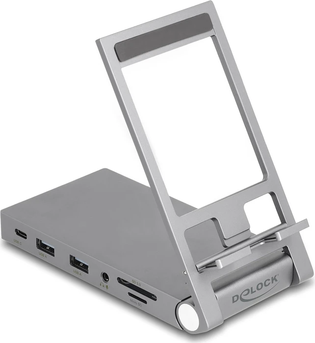 DeLOCK Tablet und Notebook Dockingstation 4K mit integrierter Halterung, USB-C 3.0 [Buchse]