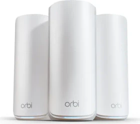 Netgear Orbi Wi-Fi 7, 870 Serie RBE873, weiß, Router und 2x Repeater Set, 3er-Bundle (RBE873-100EUS / RBE873-100UKS)