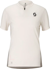 Scott Vertic Zip Trikot kurzarm cotton white/toast beige (Damen)