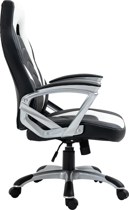CLP Foxton Kunstleder Gamingstuhl, schwarz/weiß