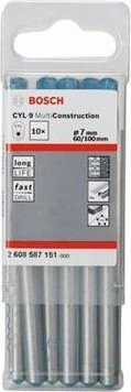 Bosch Professional CYL-9 MultiConstruction Mehrzweckbohrer, 7x60x100mm, 10 Stück